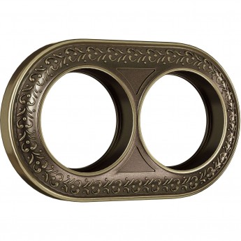 Рамка на 2 поста WERKEL ANTIK RUNDA WL70-frame-02 бронза
