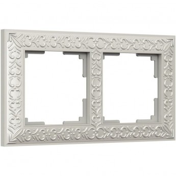 Рамка на 2 поста WERKEL ANTIK W0021521 (жемчужный)