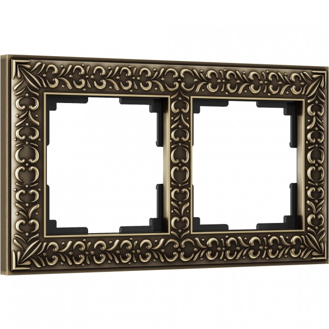 Рамка на 2 поста WERKEL ANTIK WL07-Frame-02 (бронза) a029839 Рамка на 2 поста WERKEL ANTIK WL07-Frame-02 (бронза) a029839