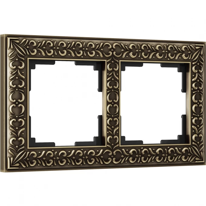 Рамка на 2 поста WERKEL ANTIK WL07-Frame-02 (бронза) a029839 Рамка на 2 поста WERKEL ANTIK WL07-Frame-02 (бронза) a029839