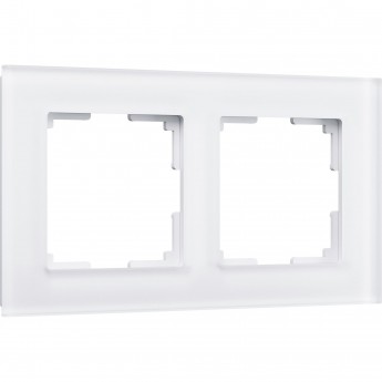 Рамка на 2 поста WERKEL FAVORIT WL01-Frame-02 (белый матовый, стекло)