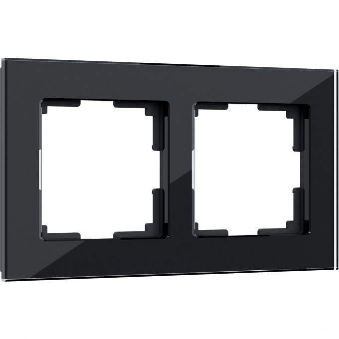 Рамка на 2 поста WERKEL FAVORIT WL01-Frame-02 (черный, стекло) a031798 Рамка на 2 поста WERKEL FAVORIT WL01-Frame-02 (черный, стекло) a031798