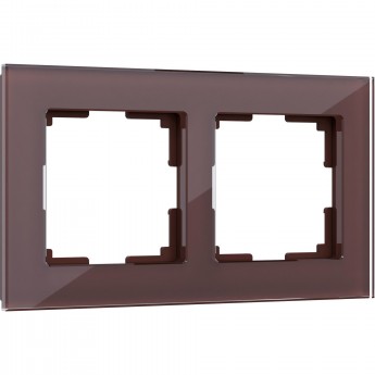 Рамка на 2 поста WERKEL FAVORIT WL01-Frame-02 (мокко, стекло)