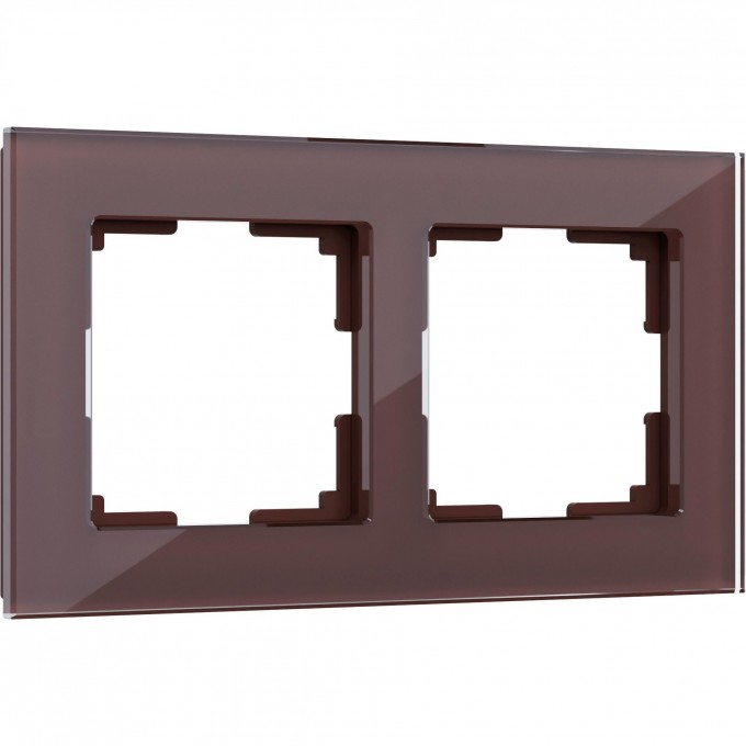 Рамка на 2 поста WERKEL FAVORIT WL01-Frame-02 (мокко, стекло) a031793 Рамка на 2 поста WERKEL FAVORIT WL01-Frame-02 (мокко, стекло) a031793