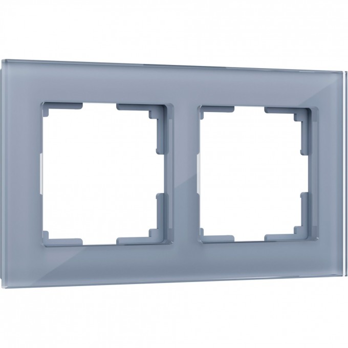 Рамка на 2 поста WERKEL FAVORIT WL01-Frame-02 (серый, стекло) a030776 Рамка на 2 поста WERKEL FAVORIT WL01-Frame-02 (серый, стекло) a030776