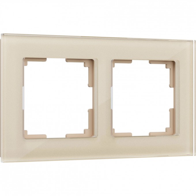 Рамка на 2 поста WERKEL FAVORIT WL01-Frame-02 (шампань, стекло) a040871 Рамка на 2 поста WERKEL FAVORIT WL01-Frame-02 (шампань, стекло) a040871