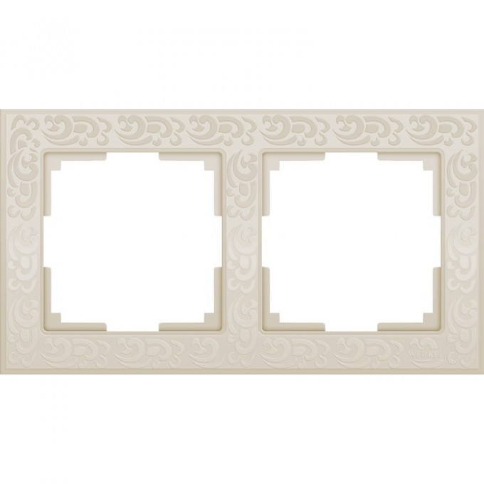 Рамка на 2 поста WERKEL FLOCK W0022303 (слоновая кость) a050799 Рамка на 2 поста WERKEL FLOCK W0022303 (слоновая кость) a050799