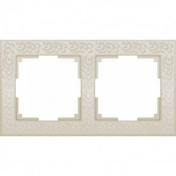 Рамка на 2 поста WERKEL FLOCK WL05-Frame-02-ivory (слоновая кость)