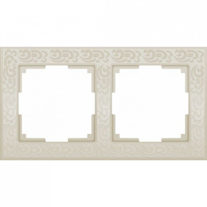 Рамка на 2 поста WERKEL FLOCK WL05-Frame-02-ivory (слоновая кость) a028983 Рамка на 2 поста WERKEL FLOCK WL05-Frame-02-ivory (слоновая кость) a028983
