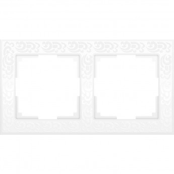 Рамка на 2 поста WERKEL FLOCK WL05-Frame-02-white (белый)