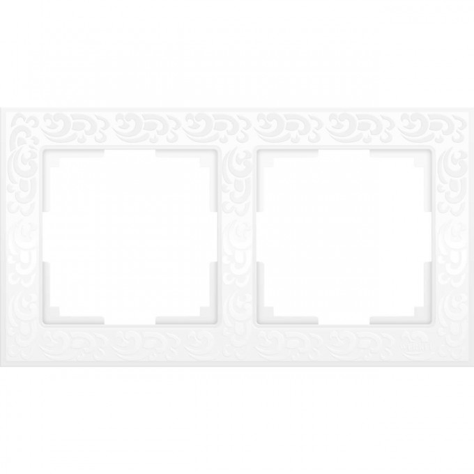 Рамка на 2 поста WERKEL FLOCK WL05-Frame-02-white (белый) a028963 Рамка на 2 поста WERKEL FLOCK WL05-Frame-02-white (белый) a028963