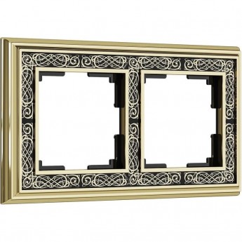 Рамка на 2 поста WERKEL PALACIO GRACIA W0021430 (золото/черный) Рамка на 2 поста WERKEL PALACIO GRACIA W0021430 (золото/черный)