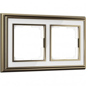 Рамка на 2 поста WERKEL PALACIO W0021327 (бронза/белый)