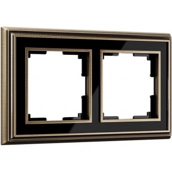 Рамка на 2 поста WERKEL PALACIO W0021328 (бронза/черный)