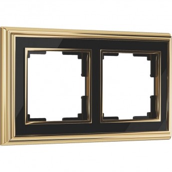 Рамка на 2 поста WERKEL PALACIO W0021330 (золото/черный)