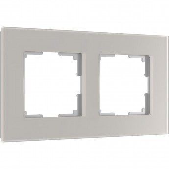Рамка на 2 поста WERKEL SENSO W0023117 (дымчатый, стекло soft-touch)