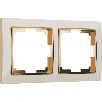 Рамка на 2 поста WERKEL SNABB WL03-Frame-02-ivory-GD (слоновая кость/золото) Рамка на 2 поста WERKEL SNABB WL03-Frame-02-ivory-GD (слоновая кость/золото)