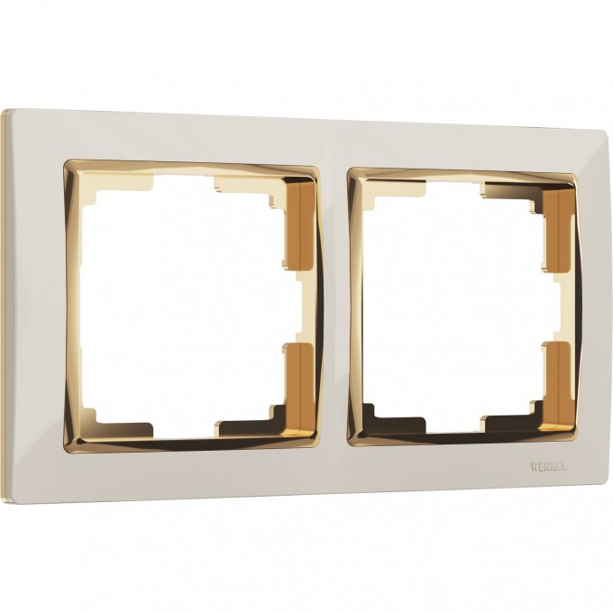 Рамка на 2 поста WERKEL SNABB WL03-Frame-02-ivory-GD (слоновая кость/золото) a035248 Рамка на 2 поста WERKEL SNABB WL03-Frame-02-ivory-GD (слоновая кость/золото) a035248