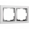 Рамка на 2 поста WERKEL SNABB WL03-Frame-02-white (белый/хром) a028881