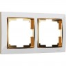 Рамка на 2 поста WERKEL SNABB WL03-Frame-02-white-GD (белый/золото) a035253