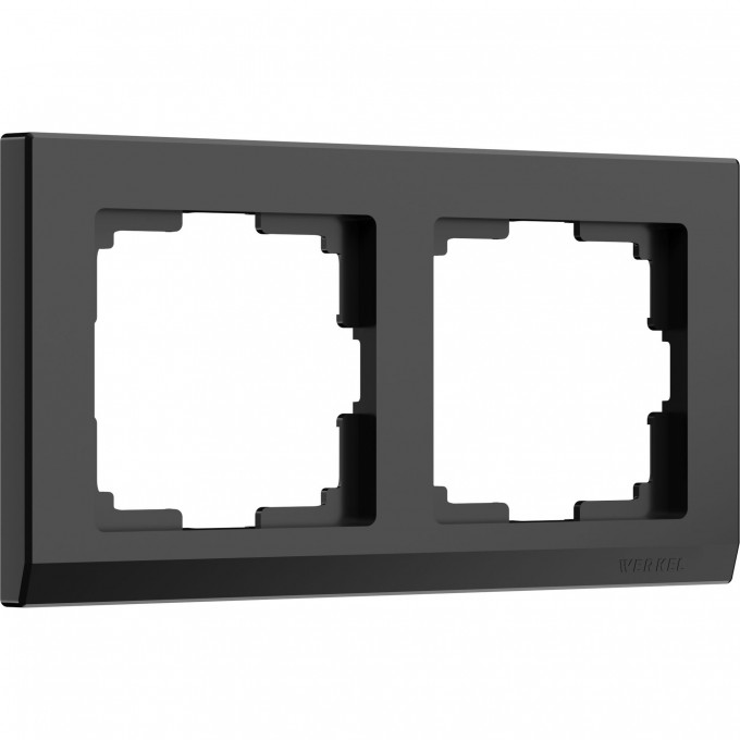 Рамка на 2 поста WERKEL STARK WL04-Frame-02-black (черный) a029215 Рамка на 2 поста WERKEL STARK WL04-Frame-02-black (черный) a029215
