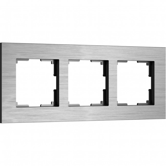 Рамка на 3 поста WERKEL ALUMAX W0033506 алюминий a066326 Рамка на 3 поста WERKEL ALUMAX W0033506 алюминий a066326