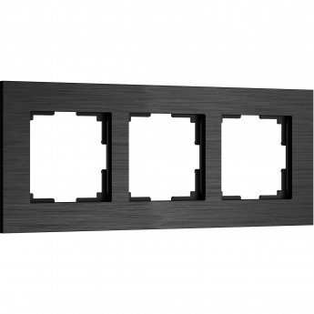 Рамка на 3 поста WERKEL ALUMAX W0033508 черный алюминий Рамка на 3 поста WERKEL ALUMAX W0033508 черный алюминий