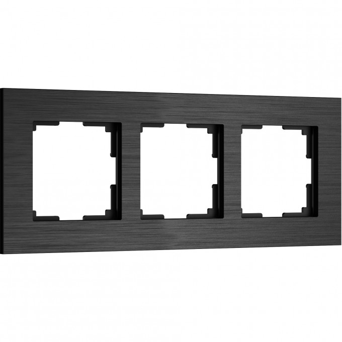 Рамка на 3 поста WERKEL ALUMAX W0033508 черный алюминий a066331 Рамка на 3 поста WERKEL ALUMAX W0033508 черный алюминий a066331