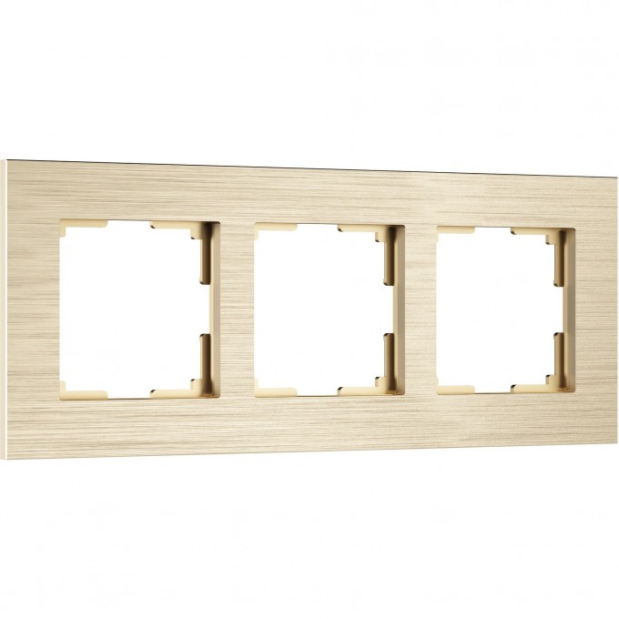 Рамка на 3 поста WERKEL ALUMAX W0033511 шампань a066335 Рамка на 3 поста WERKEL ALUMAX W0033511 шампань a066335