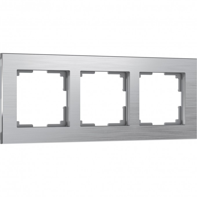 Рамка на 3 поста WERKEL ALUMINIUM WL11-Frame-03 (алюминий) a033741 Рамка на 3 поста WERKEL ALUMINIUM WL11-Frame-03 (алюминий) a033741
