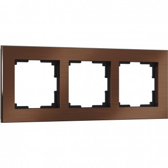 Рамка на 3 поста WERKEL ALUMINIUM WL11-Frame-03 (коричневый алюминий) Рамка на 3 поста WERKEL ALUMINIUM WL11-Frame-03 (коричневый алюминий)