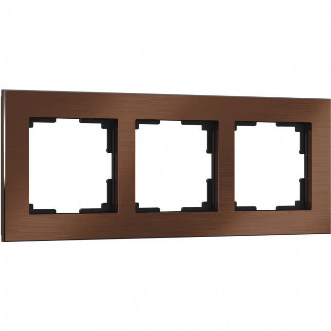 Рамка на 3 поста WERKEL ALUMINIUM WL11-Frame-03 (коричневый алюминий) a033747 Рамка на 3 поста WERKEL ALUMINIUM WL11-Frame-03 (коричневый алюминий) a033747