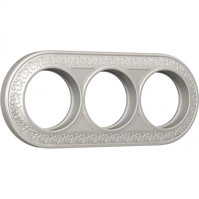 Рамка на 3 поста WERKEL ANTIC RUNDA W0035021 (жемчужный) a050987 Рамка на 3 поста WERKEL ANTIC RUNDA W0035021 (жемчужный) a050987