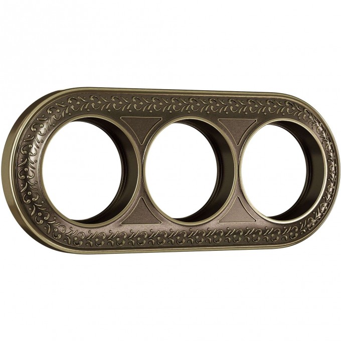 Рамка на 3 поста WERKEL ANTIK RUNDA WL70-frame-03 бронза a037199 Рамка на 3 поста WERKEL ANTIK RUNDA WL70-frame-03 бронза a037199