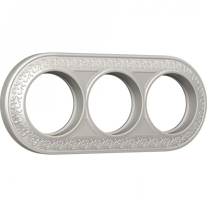 Рамка на 3 поста WERKEL ANTIK RUNDA WL70-frame-03 жемчужный a037887 Рамка на 3 поста WERKEL ANTIK RUNDA WL70-frame-03 жемчужный a037887