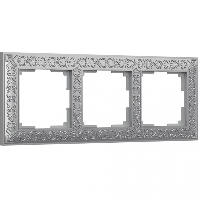 Рамка на 3 поста WERKEL ANTIK W0031522 (матовый хром) a050944 Рамка на 3 поста WERKEL ANTIK W0031522 (матовый хром) a050944