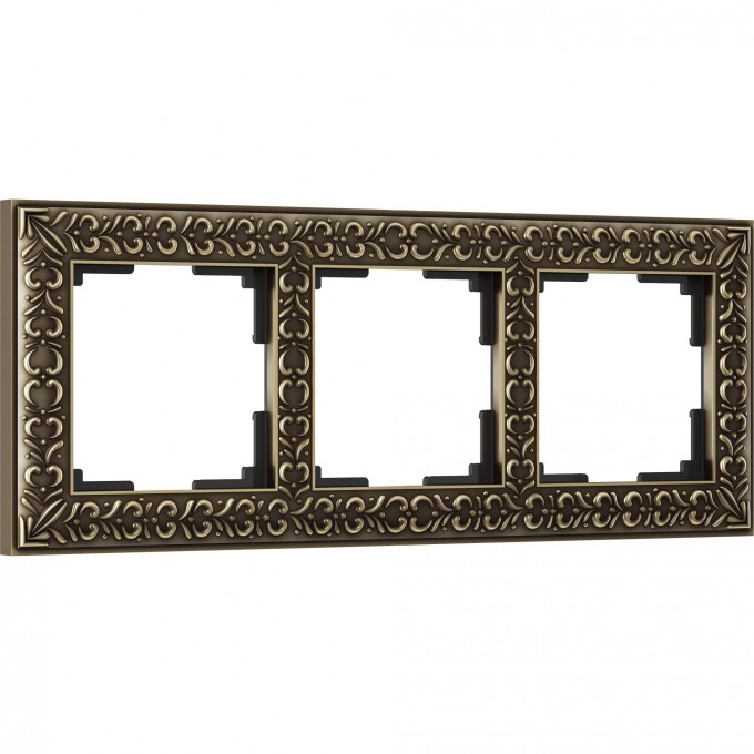 Рамка на 3 поста WERKEL ANTIK WL07-Frame-03 (бронза) a029840 Рамка на 3 поста WERKEL ANTIK WL07-Frame-03 (бронза) a029840