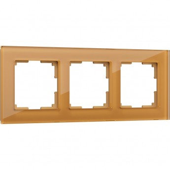 Рамка на 3 поста WERKEL FAVORIT WL01-Frame-03 (бронзовый, стекло)