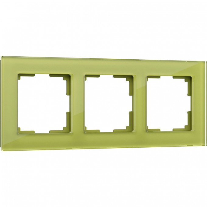 Рамка на 3 поста WERKEL FAVORIT WL01-Frame-03 (фисташковый, стекло) a036589 Рамка на 3 поста WERKEL FAVORIT WL01-Frame-03 (фисташковый, стекло) a036589