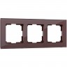 Рамка на 3 поста WERKEL FAVORIT WL01-Frame-03 (мокко, стекло) a031794