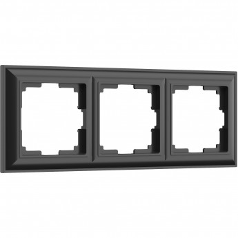 Рамка на 3 поста WERKEL FIORE WL14-Frame-03 (черный матовый) Рамка на 3 поста WERKEL FIORE WL14-Frame-03 (черный матовый)