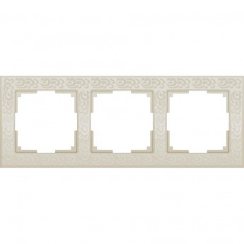 Рамка на 3 поста WERKEL FLOCK WL05-Frame-03-ivory (слоновая кость)