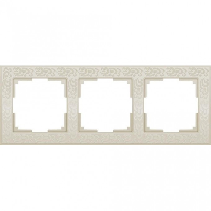 Рамка на 3 поста WERKEL FLOCK WL05-Frame-03-ivory (слоновая кость) a028984 Рамка на 3 поста WERKEL FLOCK WL05-Frame-03-ivory (слоновая кость) a028984
