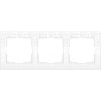 Рамка на 3 поста WERKEL FLOCK WL05-Frame-03-white (белый)