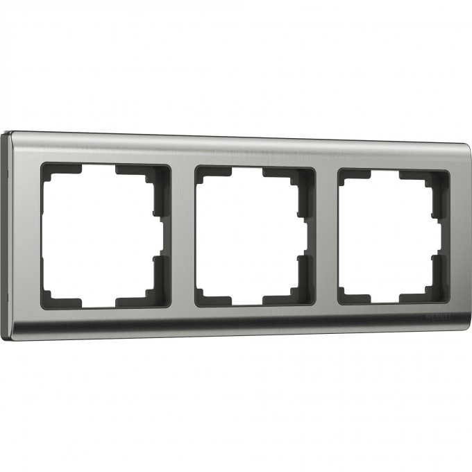 Рамка на 3 поста WERKEL METALLIC WL02-Frame-03 (глянцевый никель) a028861 Рамка на 3 поста WERKEL METALLIC WL02-Frame-03 (глянцевый никель) a028861