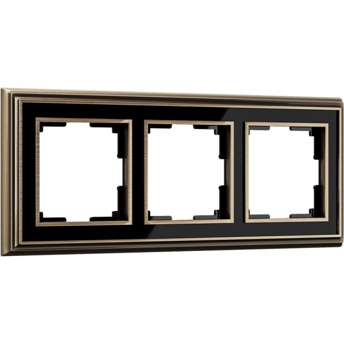 Рамка на 3 поста WERKEL PALACIO W0031328 (бронза/черный) a051201 Рамка на 3 поста WERKEL PALACIO W0031328 (бронза/черный) a051201