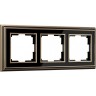 Рамка на 3 поста WERKEL PALACIO W0031328 (бронза/черный) a051201