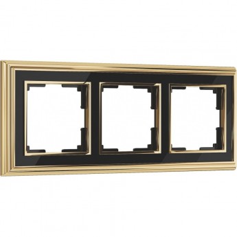 Рамка на 3 поста WERKEL PALACIO W0031330 (золото/черный) Рамка на 3 поста WERKEL PALACIO W0031330 (золото/черный)