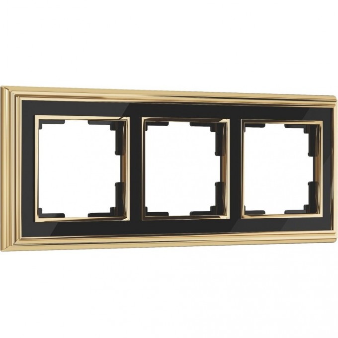 Рамка на 3 поста WERKEL PALACIO W0031330 (золото/черный) a051221 Рамка на 3 поста WERKEL PALACIO W0031330 (золото/черный) a051221