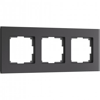 Рамка на 3 поста WERKEL SENSO W0033108 (черный, стекло soft-touch)